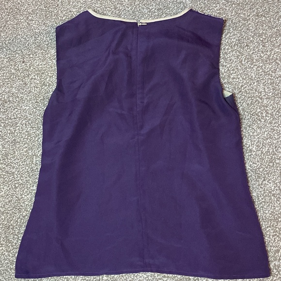 Jones New York Petite unique dress top purple/tan/green size 6p - Picture 7 of 7